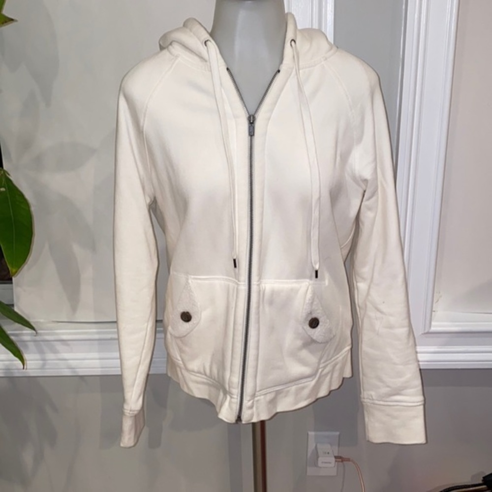 White Zip up Sherpa Fleece Taylor‎ Marcs